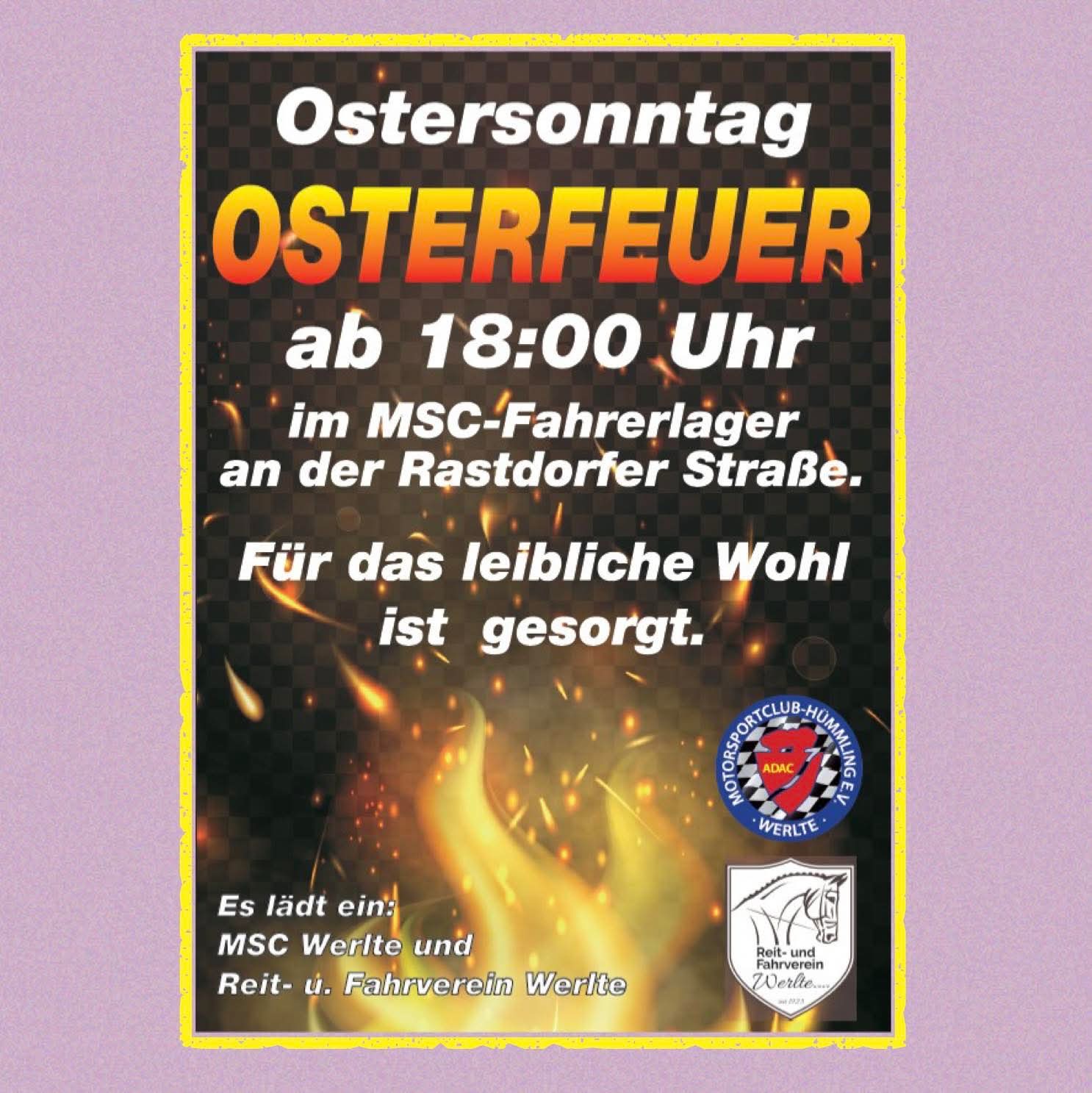 Osterfeuer Reitverein und MSC Werlte 2026